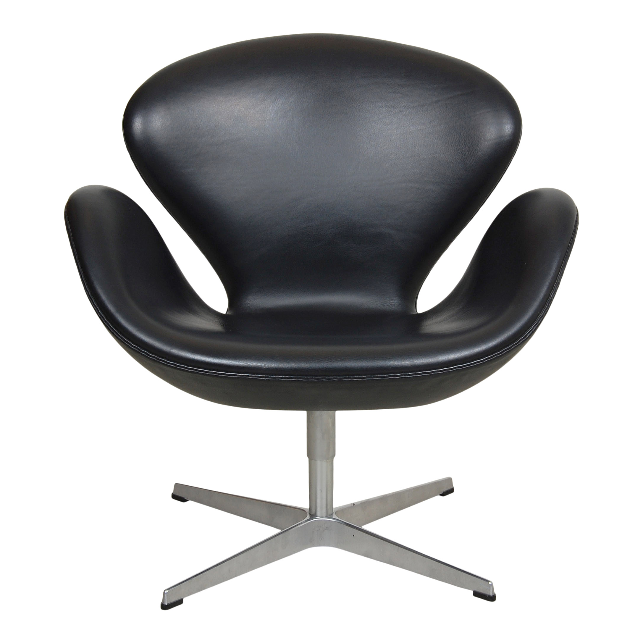 Buy Arne Jacobsen Swan Chair in original black leather CPH Classic